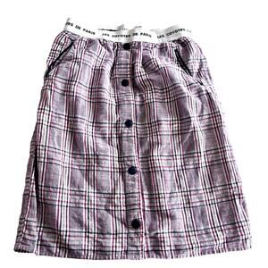 LES COYOTES DE PARIS girls Sacha Gingham Plaid Snap Skirt size 12